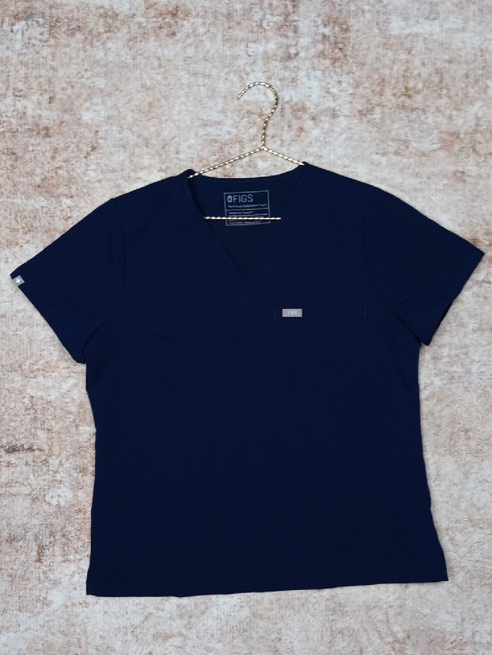 Figs V Neck Scrub Top Technical Collection Womens Size Medium Petite